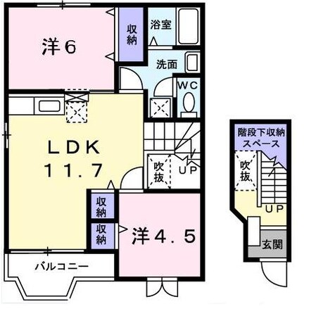 モアークレストⅡの物件間取画像